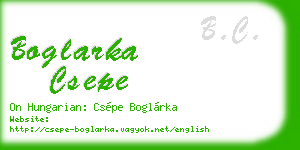 boglarka csepe business card
